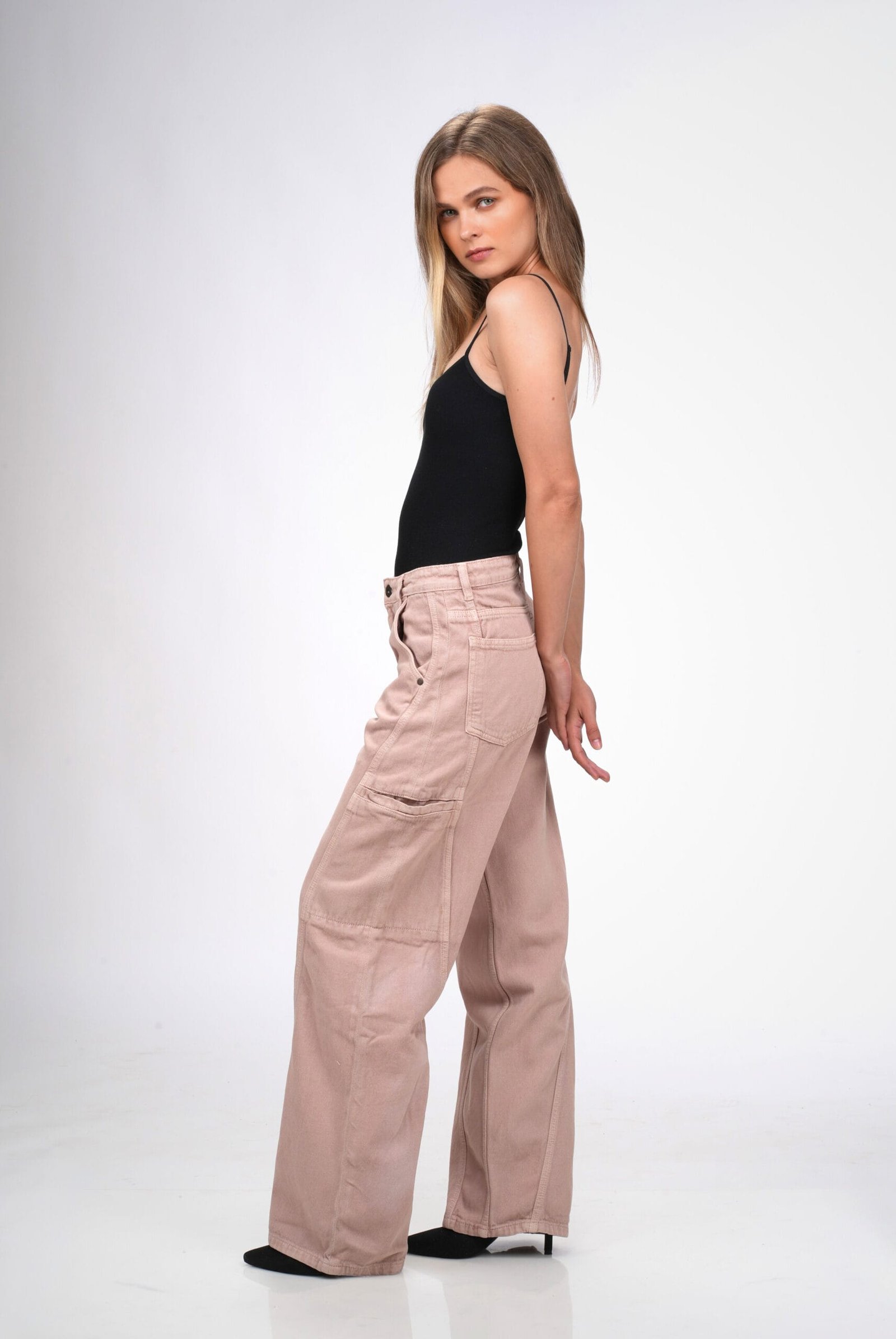 Pink Baggy Utility Jeans - Image 2