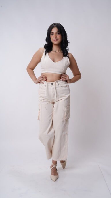 MID RISE BAGGY FIT UTILITY JEANS